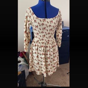 Floral off Shoulder Dress